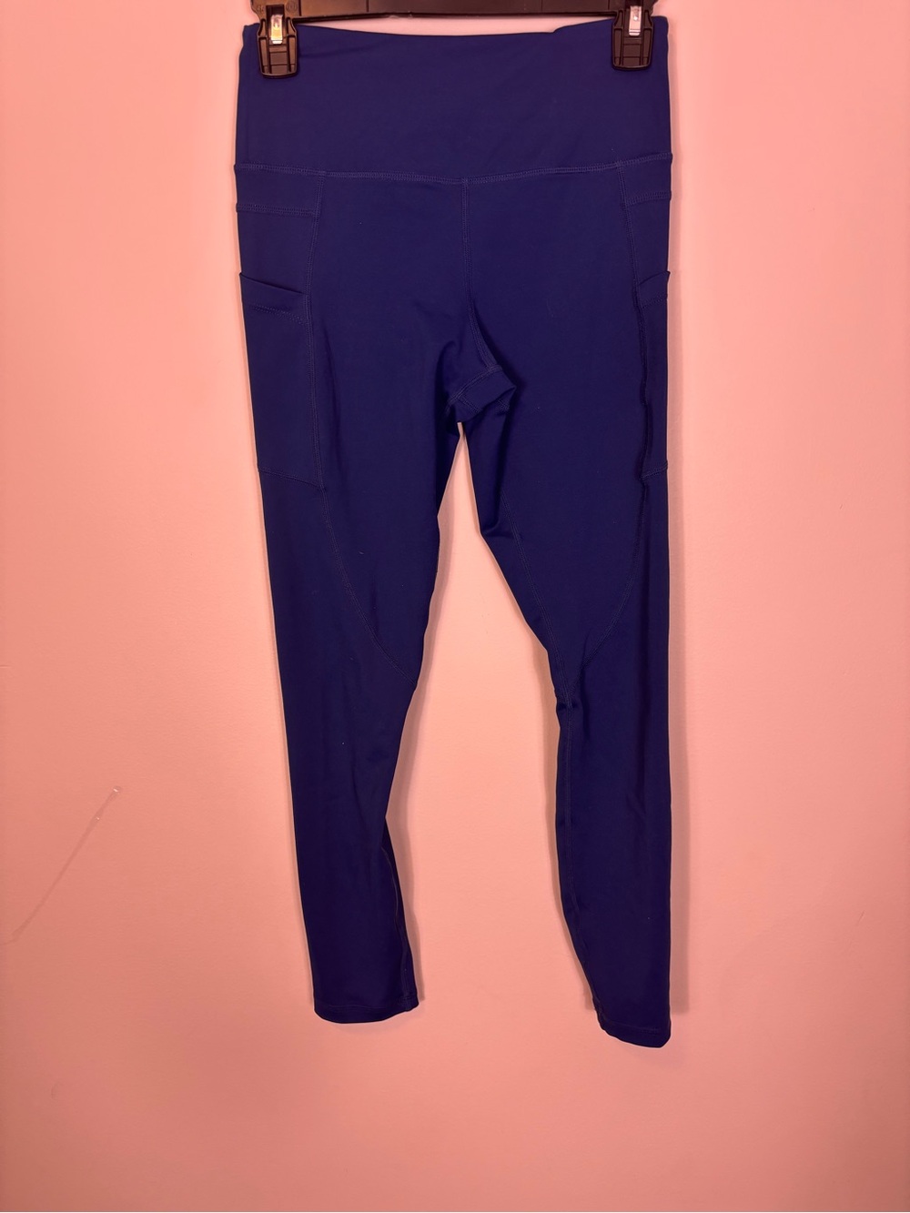 ZYIA Active Blue High-Waist Leggings with Side Pockets Small